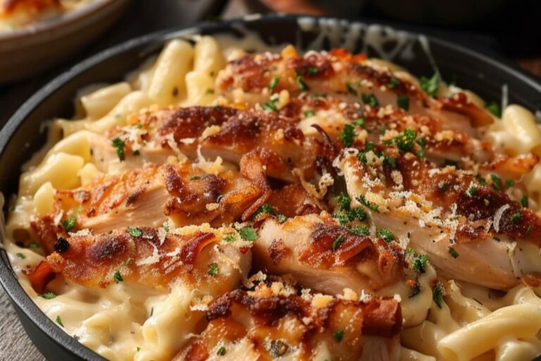 What is chicken Alfredo made of