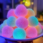 Glow in the Dark Cotton Candy Snowfall Bites