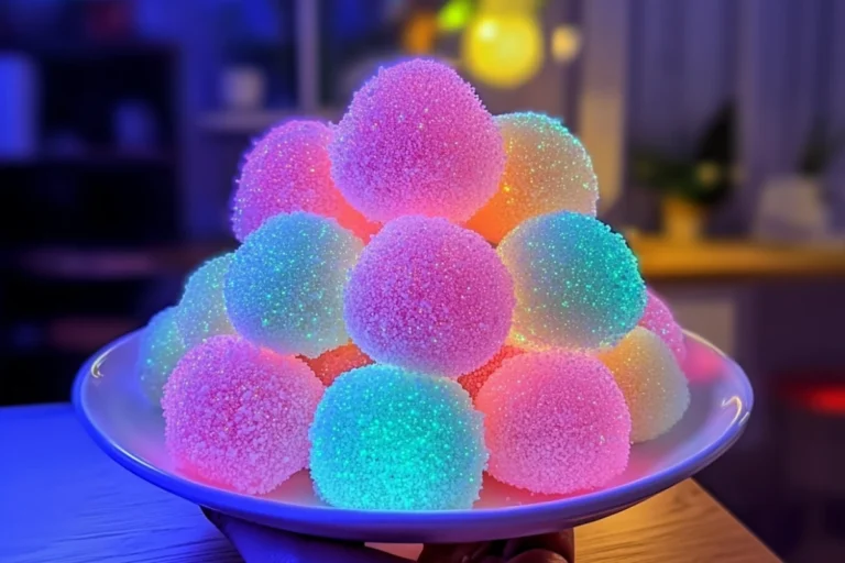 Glow in the Dark Cotton Candy Snowfall Bites