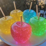 Glow in the Dark Jolly Rancher Candy Apples