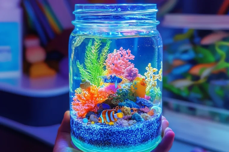 Mason Jar Aquarium Craft for Kids – Easy, Calming & Creative DIY Ocean Activity