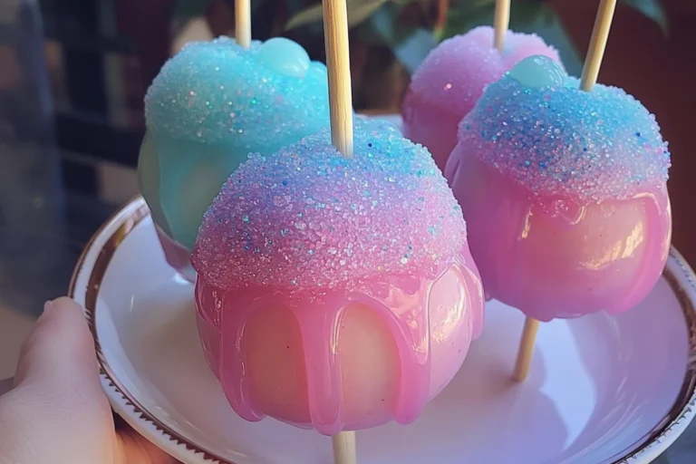 Fluffy Fun Cotton Candy Apples – Easy Homemade Recipe for Parties and Gifts