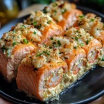 Crab and Shrimp Stuffed Salmon Recipe | Easy, Elegant Seafood Dinner
