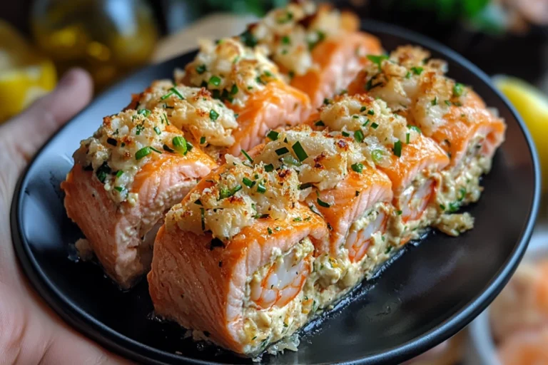 Crab and Shrimp Stuffed Salmon Recipe | Easy, Elegant Seafood Dinner