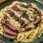 Spicy Cajun Steak with Creamy Alfredo Pasta