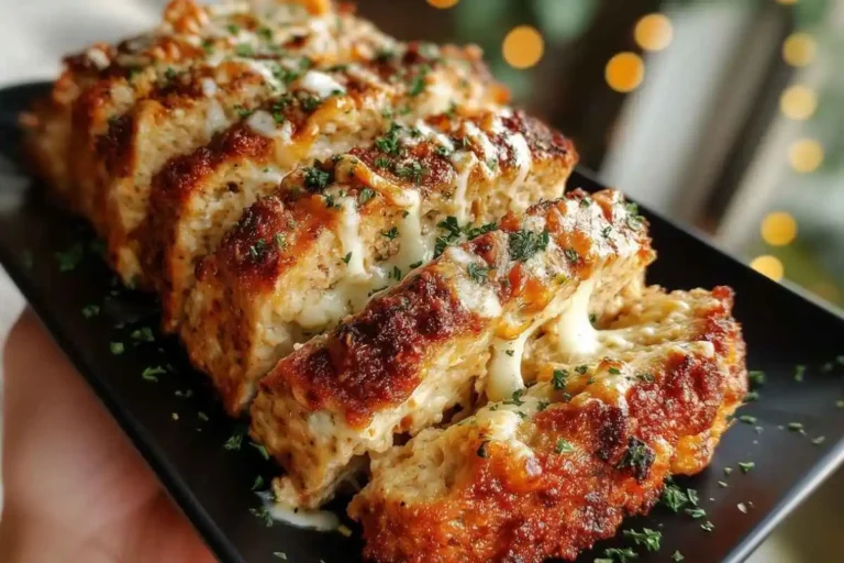 Garlic Parmesan Chicken Meatloaf