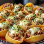 Beef-Stuffed Shells with Creamy Ricotta Filling