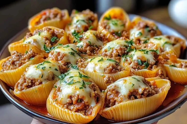 Beef-Stuffed Shells with Creamy Ricotta Filling