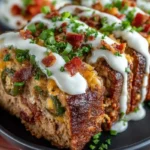 Smoky Jalapeño Popper Meatloaf with Creamy Ranch Drizzle