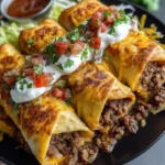 Beef and Cheese Chimichangas