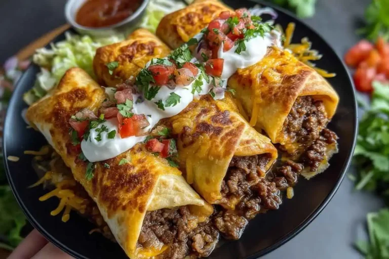 Beef and Cheese Chimichangas