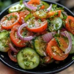 Spiced Cucumber, Onion, and Tomato Salad