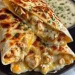 Cheesy Garlic Chicken Wraps