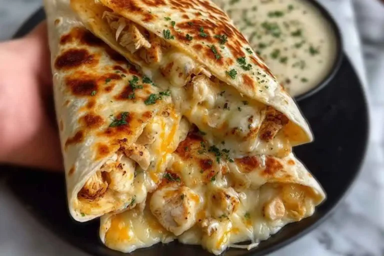 Cheesy Garlic Chicken Wraps