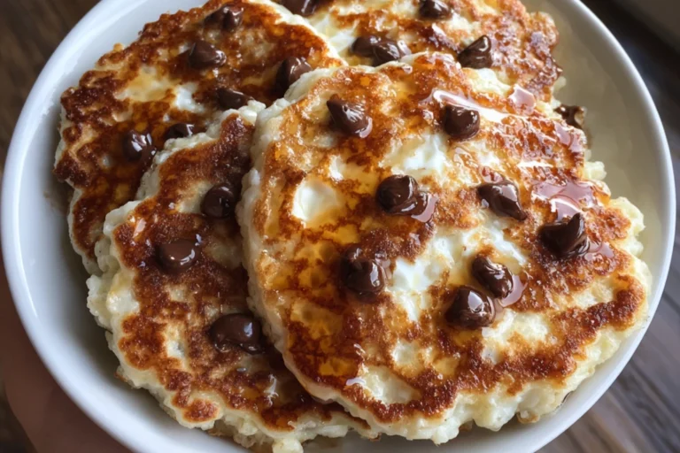 Chocolate Chip Cottage Cheese Pancakes