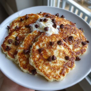 Chocolate Chip Cottage Cheese Pancakes
