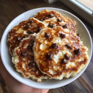 Chocolate Chip Cottage Cheese Pancakes