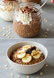 Cottage Cheese Chocolate Overnight Oats