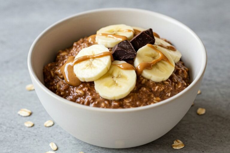 Cottage Cheese Chocolate Overnight Oats