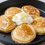 Cottage Cheese Protein Pancakes with Honey Drizzle