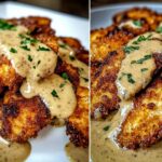 Crispy Parmesan Chicken with Rich Garlic Sauce