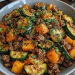 Ground Beef Zucchini Sweet Potato Skillet