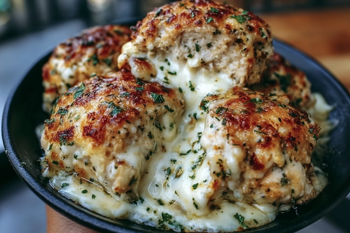 Melted Mozzarella Ranch Chicken Bombs