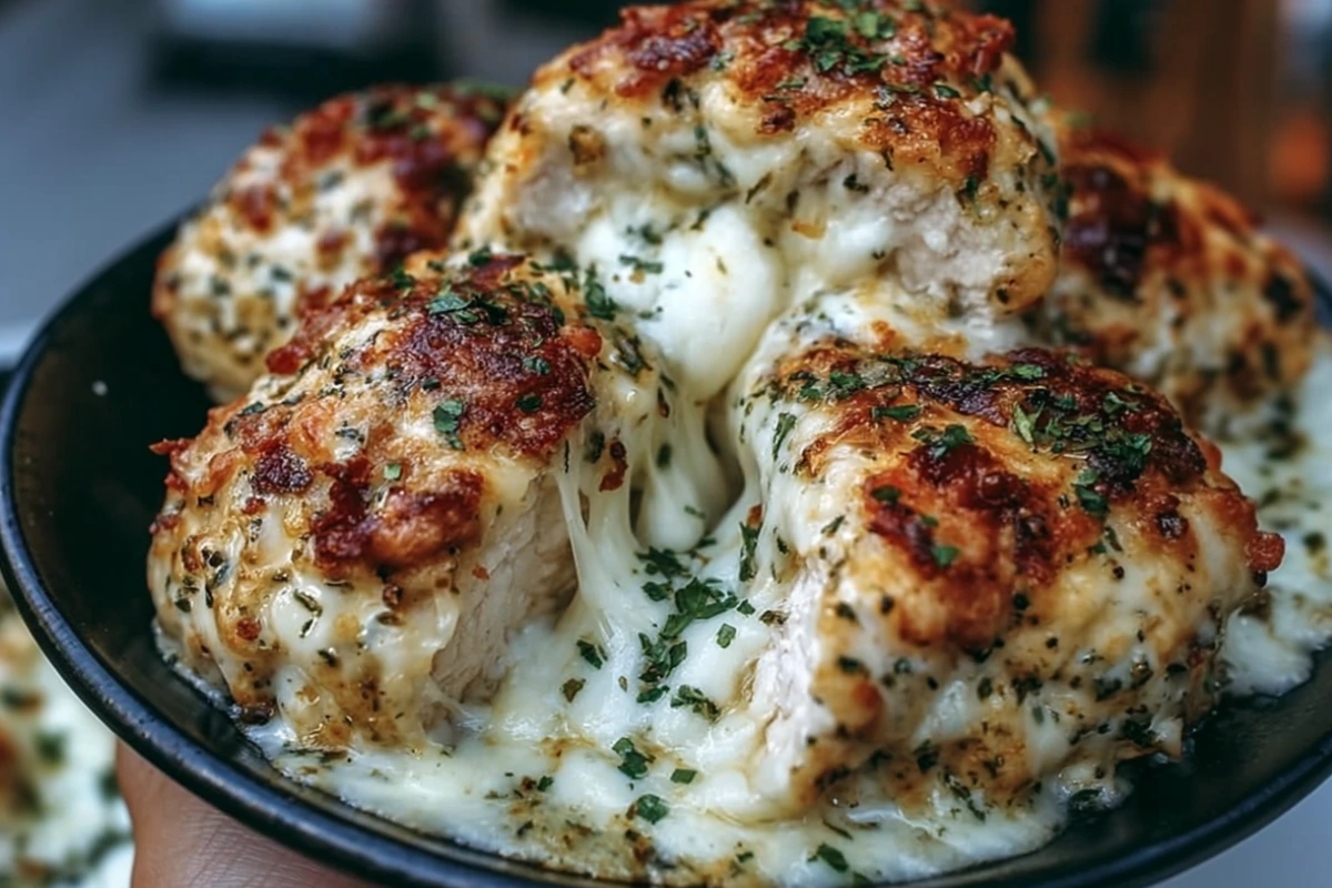 Melted Mozzarella Ranch Chicken Bombs