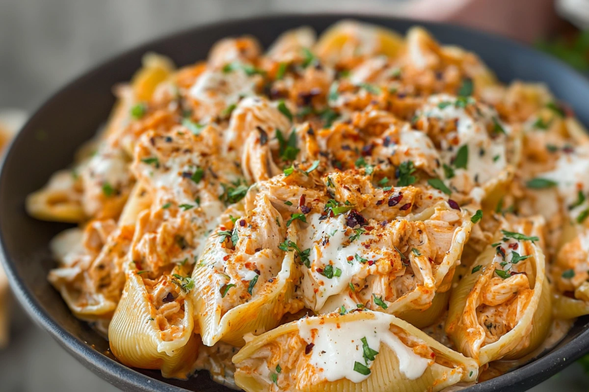 Spicy Buffalo Chicken Alfredo Shells