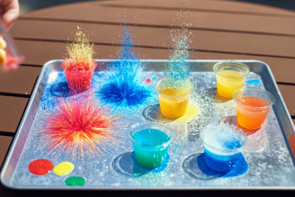 Baking Soda and Vinegar Fireworks