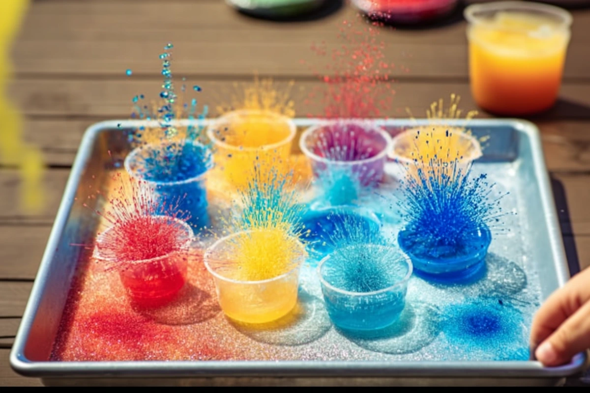 Baking Soda and Vinegar Fireworks