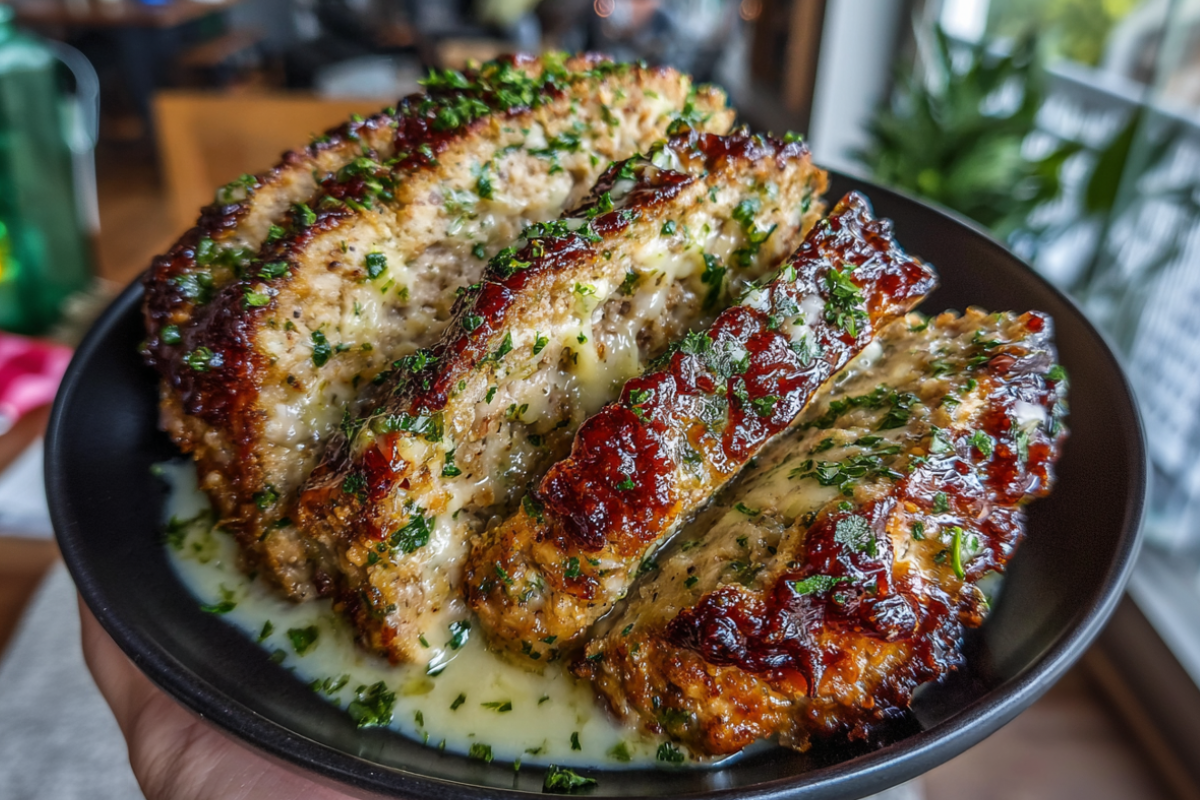 Melt-in-Your-Mouth Garlic Parmesan Chicken Meatloaf