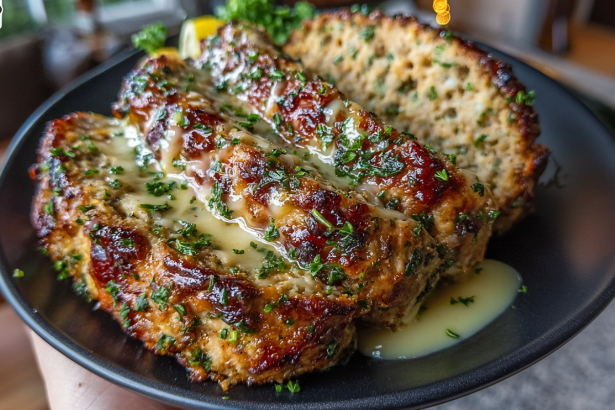 Melt-in-Your-Mouth Garlic Parmesan Chicken Meatloaf