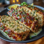 Melt-in-Your-Mouth Garlic Parmesan Chicken Meatloaf