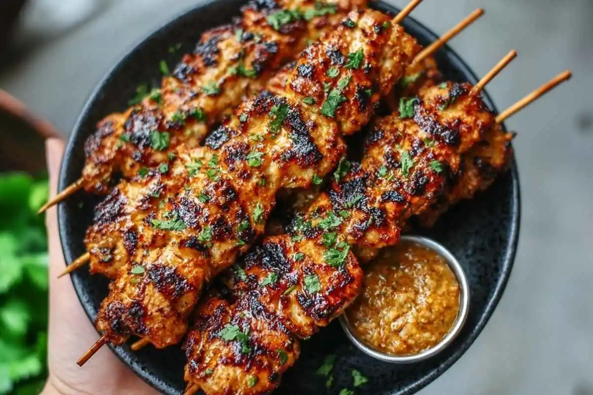 Grilled Thai Coconut Chicken Skewers