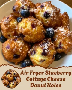 Air Fryer Blueberry Cottage Cheese Donut Holes