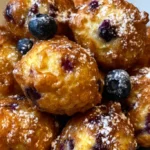 Air Fryer Blueberry Cottage Cheese Donut Holes