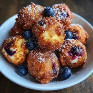 Air Fryer Blueberry Cottage Cheese Donut Holes