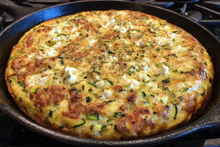 Baked Cottage Cheese, Zucchini, and Parmesan Frittata