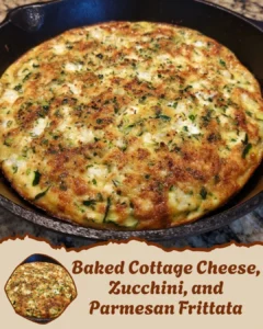 Baked Cottage Cheese, Zucchini, and Parmesan Frittata