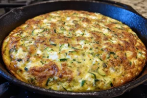 Baked Cottage Cheese, Zucchini, and Parmesan Frittata