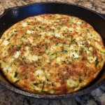 Baked Cottage Cheese, Zucchini, and Parmesan Frittata