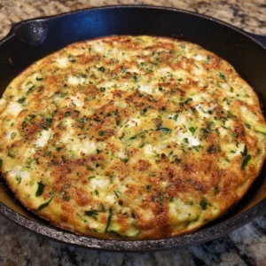 Baked Cottage Cheese, Zucchini, and Parmesan Frittata
