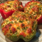 Baked Zucchini & Cheese‑Stuffed Bell Peppers