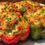 Baked Zucchini & Cheese‑Stuffed Bell Peppers