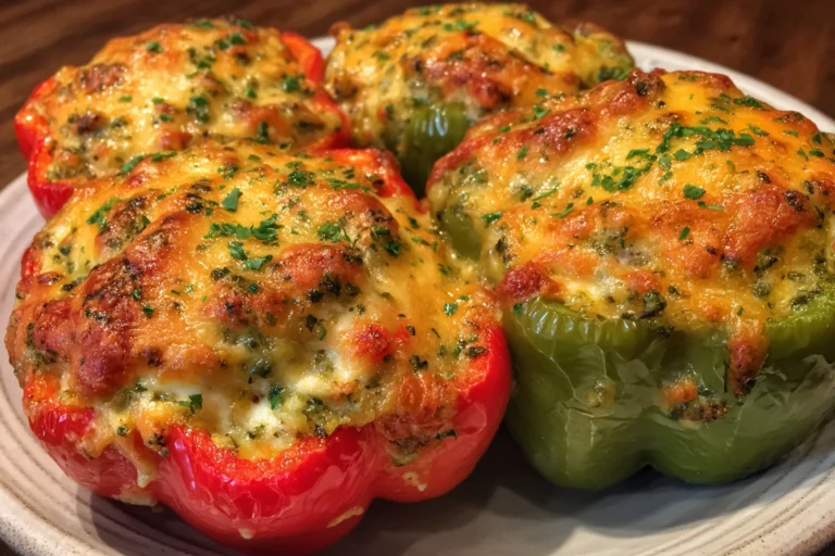 Baked Zucchini & Cheese‑Stuffed Bell Peppers