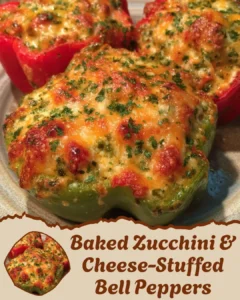 Baked Zucchini & Cheese‑Stuffed Bell Peppers
