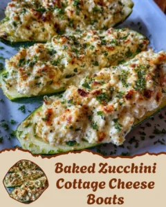 Baked Zucchini Cottage Cheese Boats