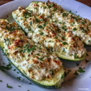 Baked Zucchini Cottage Cheese Boats