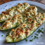Baked Zucchini Cottage Cheese Boats